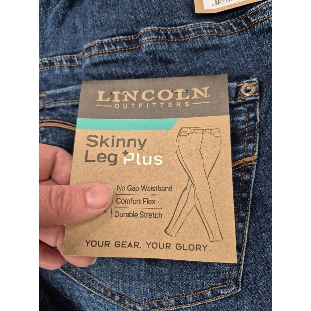 Womens Plus Mid Rise Skinny Leg Denim Jeans Size 18 - Picture 4 of 9